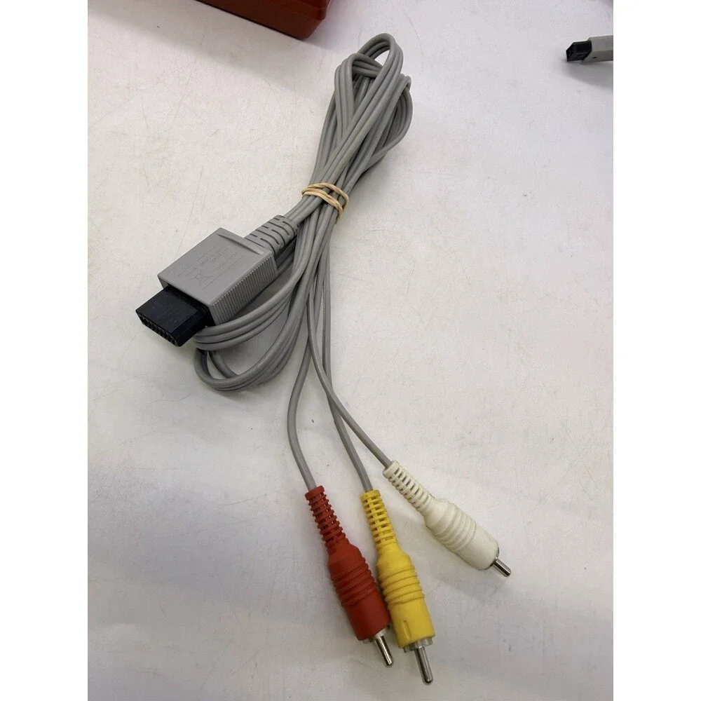 2006 Nintendo Wii Mini Red Console w/ Power Supply & TV Cables : WORKS